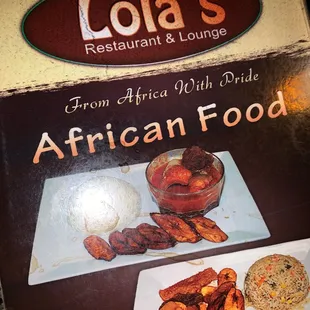 Lola's Menu.