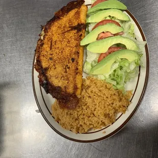 a plate of food on a table