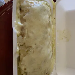 Chicken wet burrito