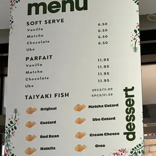 Menu 1 of 4