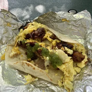 Potato, Egg & Bacon Taco