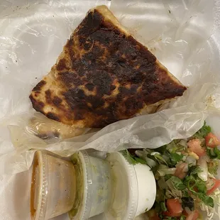 The Burnt Quesadillas I received from Lolis on Big Bend Road