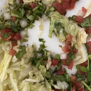 The lettuce and the pico de gallo were nasty and expired.