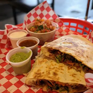 Pastor quesadilla ($11)