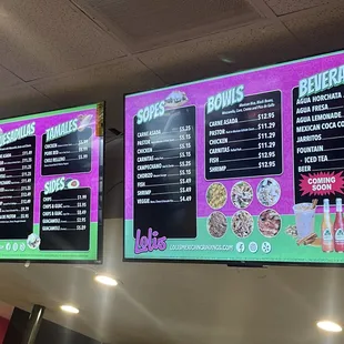 Menu/food
