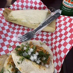 Tamale and tacos