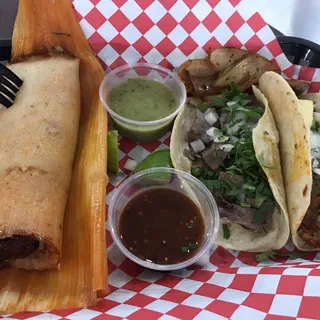 Pork in Red Sauce Tamale
