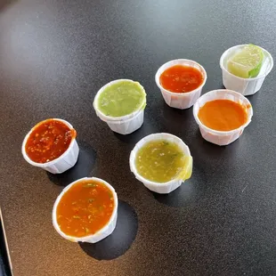 Selection of salsas