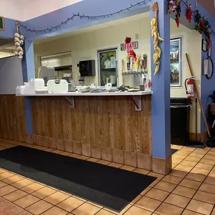 the counter area