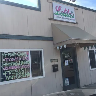 the front of a restaurant