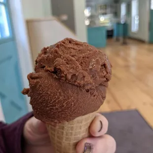 Cocoa Coconut in gluten free cone