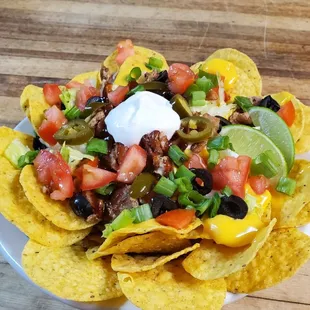 a plate of nachos