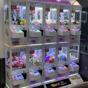 a display of gummy machines