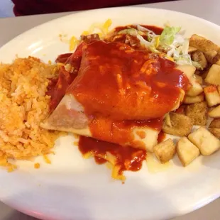 Sopapilla with carne adovada