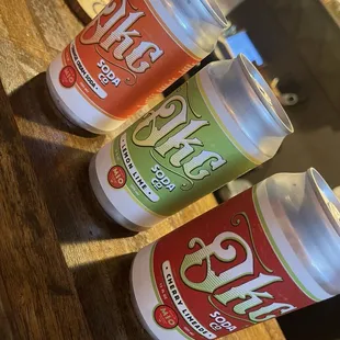 Cherry Limeade, Lemon Lime and Orange Cream sodas were delicious. Recommend the orange as a sweet treat!