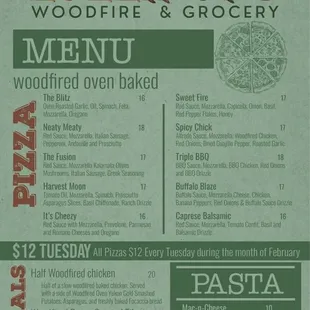 Feb Menu - Front