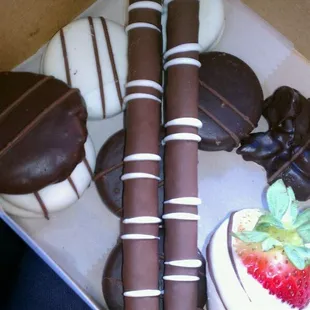 a box of chocolate covered strawberries