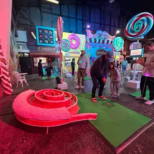 One of the golf holes.