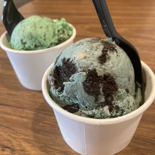 Cookie Monster and Mint chip