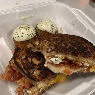 Lolly&apos;s grill cheese with fritters