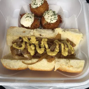 Lolly Dog Sliders with fritters