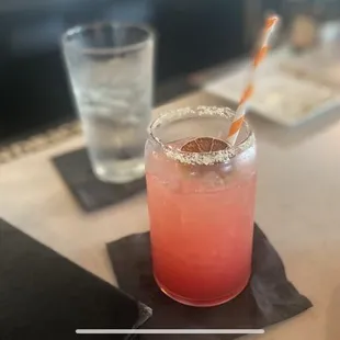 Prickly pear Margarita (with spice added)