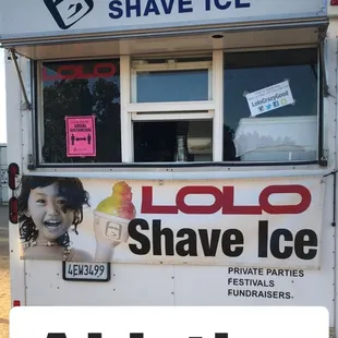 a food truck with a sign that says all the stars