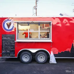 a red food truck