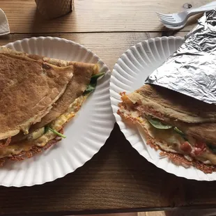 two plates of food
