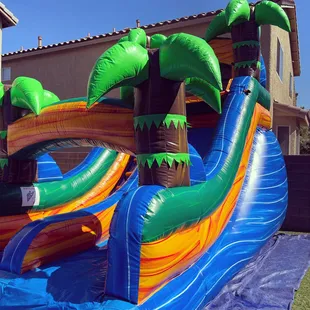 one our newest water slides
14 ft and 12 ft wide with a single slide , fun and safe