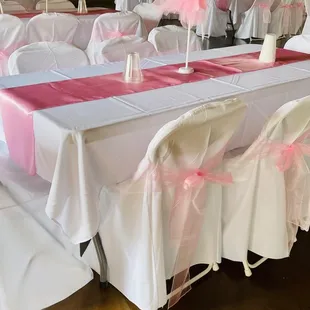 pink and white for your event
