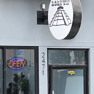 the front of the restaurant