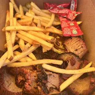 Brisket plate with fries