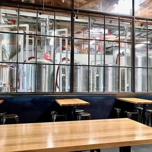 You can watch the brewing operation during the day from the bar area.