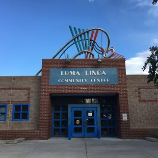 Loma Linda Community Center entrance.