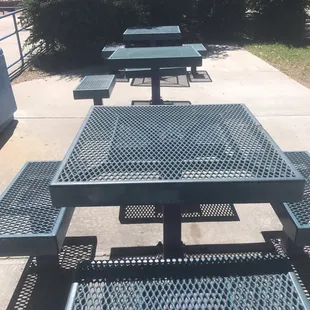 Regular picnic tables