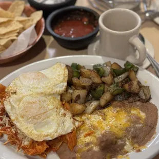 Chilaquiles with egg.