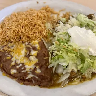 Chili verde enchiladas