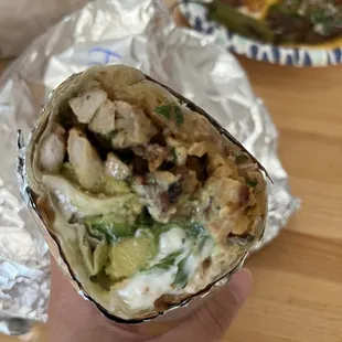Chicken burrito