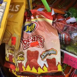 Flaming hot gummy bears?