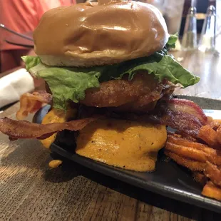 Beer cheese burger