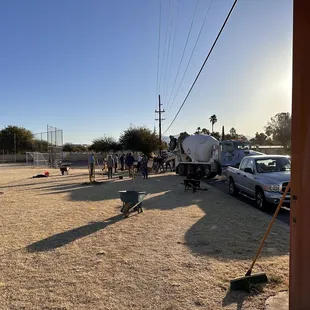 Concrete truck has arrived