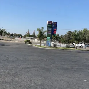 an empty parking lot