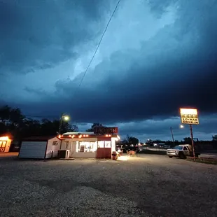 a dark sky with clouds