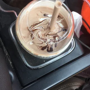 Best chocolate malt from here to California. Screwed up the pretty artwork they made, but it was fancy to start ha.