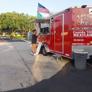 a red food truck