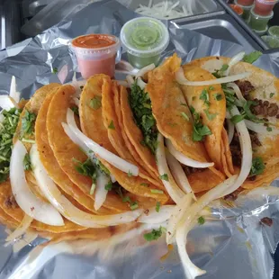 a plate of tacos