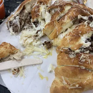 Their second attempt at calzone. The first one had raw cheese.