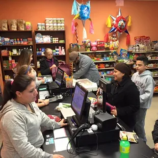 customers at the counter