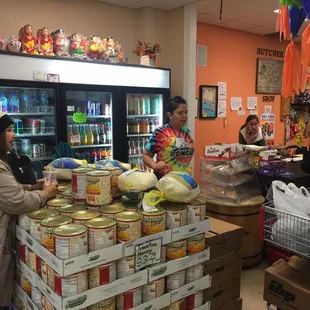 a man and a woman at a counter